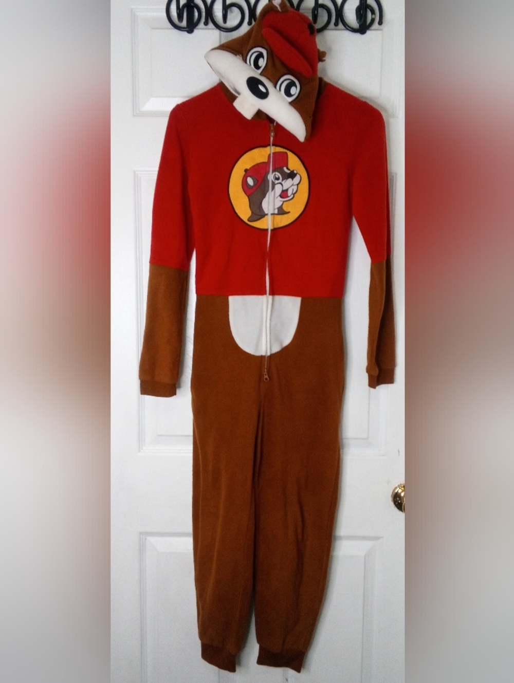Red and Brown Kids Character One-Piece Bodysuit